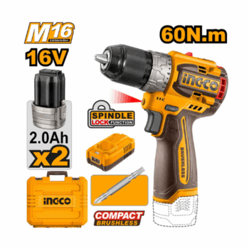 Ingco - Compact brushless cordless drill - CDLI16682