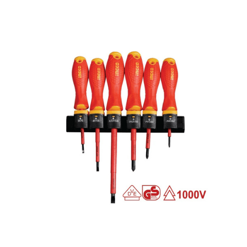 Ingco - 6 PCS Insulated Screwdriver Set - HKISD0608