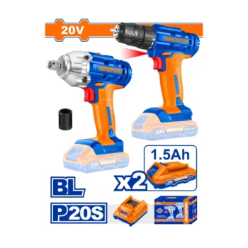Wadfow - Lithium-ion cordless 2 pcs combo kit - WCK2017