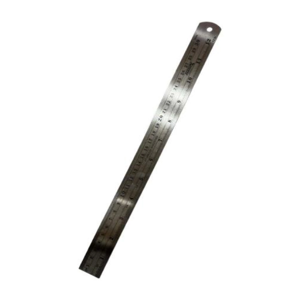 ZeeMax - STEEL RULER RED H/D 12" - ZMXSRR002